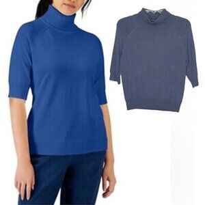 🆕 ❤️ BICEAL Stylish Blue Turtleneck Sweater Size L